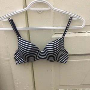 Blue and White Stripped Bra